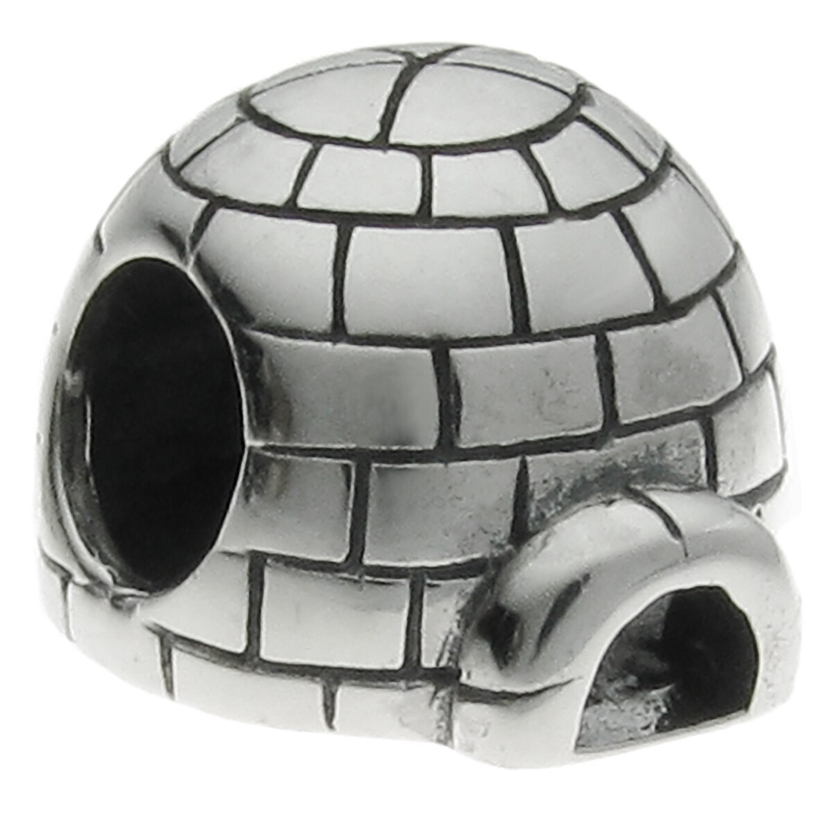 Sterling Silver Antiqued Igloo Charm