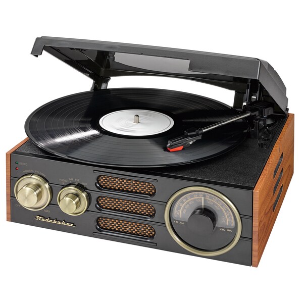 Studebaker 3 speed Stereo Turntable with AM/FM Stereo Radio   18953604