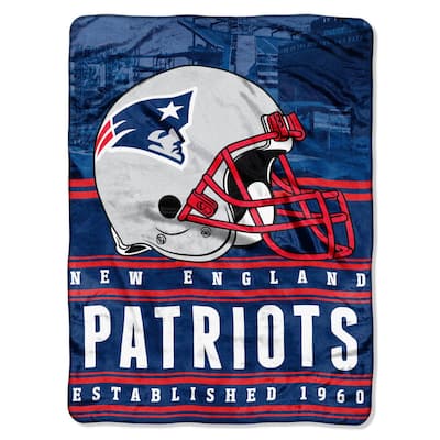 The Northwest Company NFL New England Patriots Stacked Silk Touch Raschel Throw