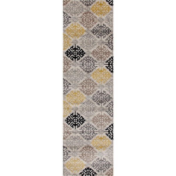 Shop Multicolor Polypropylene Geometric Runner Rug 2' x 7'2" Free