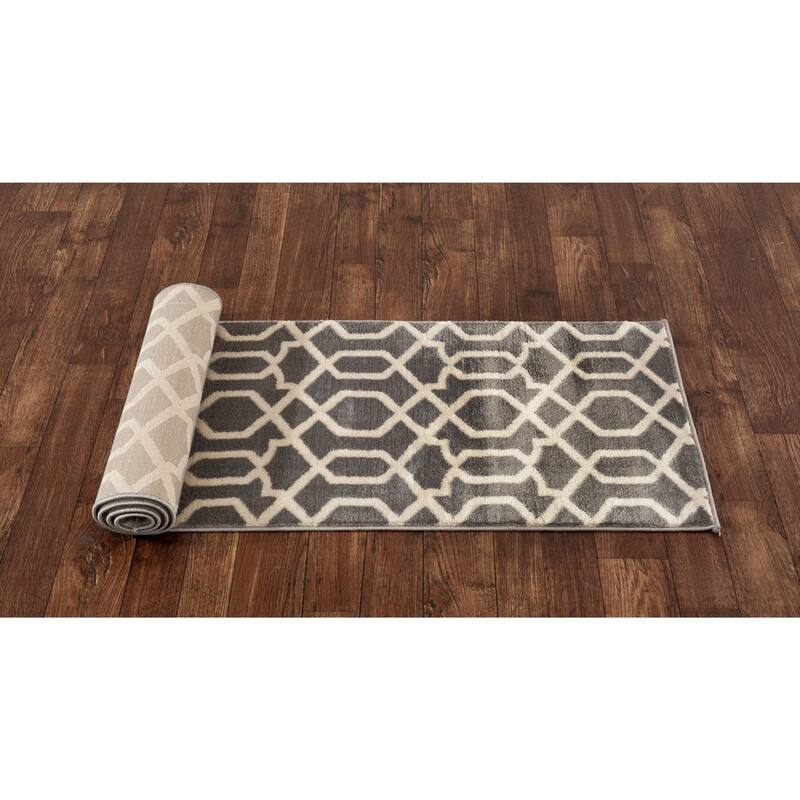 World Rug Gallery Contemporary Trellis Design Soft Indoor Area Rug
