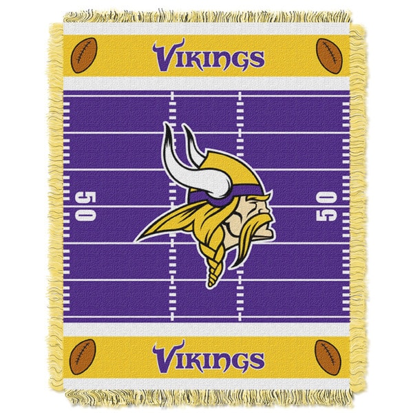 slide 1 of 1, NFL 04401 Vikings Field Baby Throw