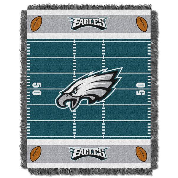 slide 1 of 1, NFL 04401 Eagles Field Baby Throw