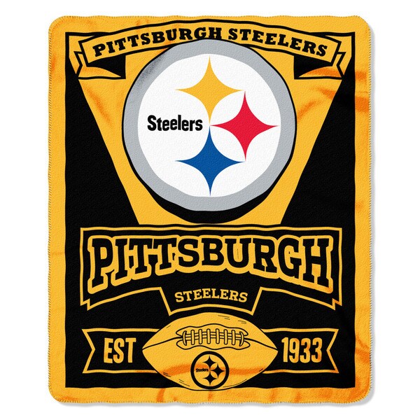 NFL 031 Steelers Marque Fleece Throw