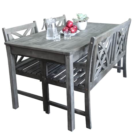 Size 4 Piece Sets Patio Furniture Find Great Outdoor Seating Havenside Home Surfside Eco Friendly 4 Piece Outdoor Hand Sed Hardwood Dining Set