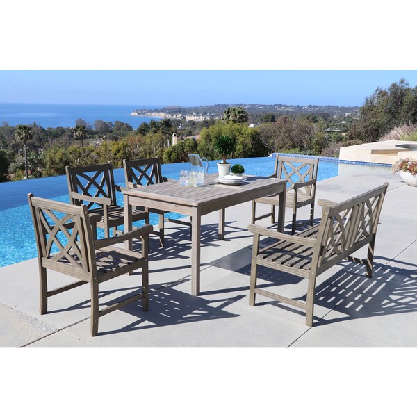 Havenside Home Surfside Eco-friendly 6-piece Hand-scraped Hardwood Dining Set