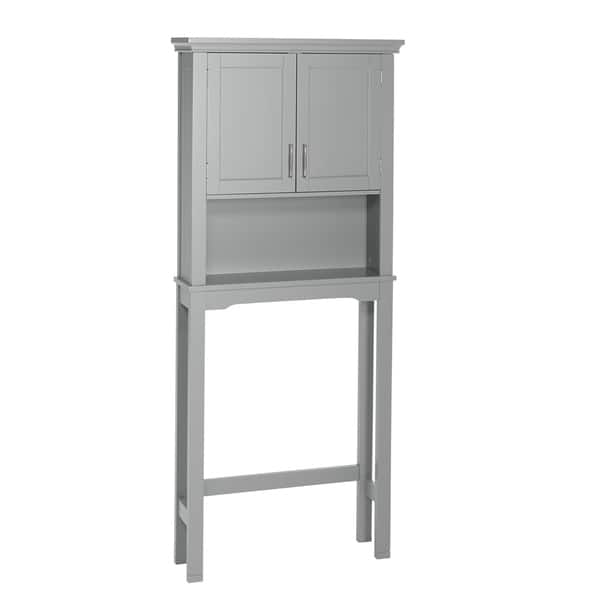 slide 2 of 13, RiverRidge Somerset Collection Grey Bathroom Spacesaver Cabinet Painted - Grey