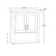 RiverRidge Somerset Collection Two-Door Wall Cabinet, Gray - Thumbnail 3