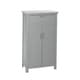 RiverRidge Somerset Collection Two-Door Floor Cabinet, Grey - Thumbnail 1