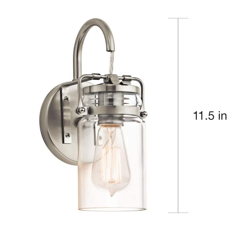 Kichler Lighting Brinley Collection 1-light Brushed Nickel Wall Sconce