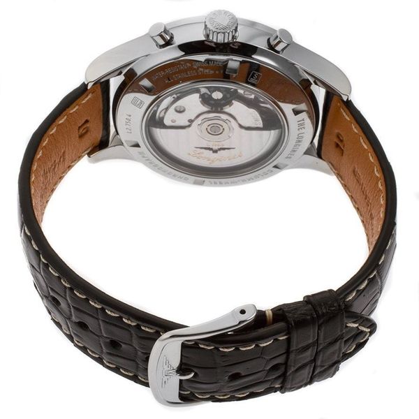 Longines Men's 'Flagship Heritage' Chronograph Automatic Black Leather  Watch - Overstock - 12090826