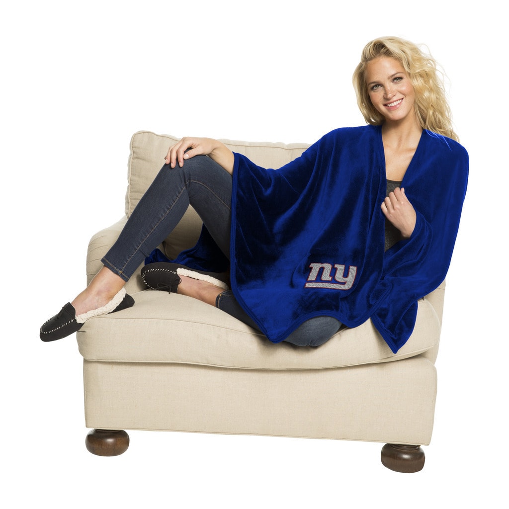 NFL 453 NY Giants Silk Touch Wrap Throw Overstock 12091143