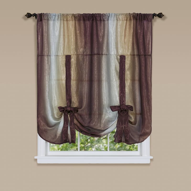 Achim Ombre Window Curtain Tie Up Shade - 50 x 63