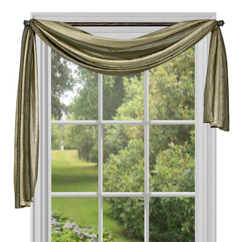 Achim Ombre Window Curtain Scarf - 50x144 - Sage