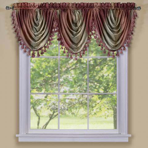 Achim ACHIM Ombre Waterfall Valance Curtain - 46x42