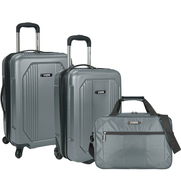 U.S. Traveler by Traveler's Choice Bloomington 3-piece Carry-on Hardside/Softside Spinner Luggage Set