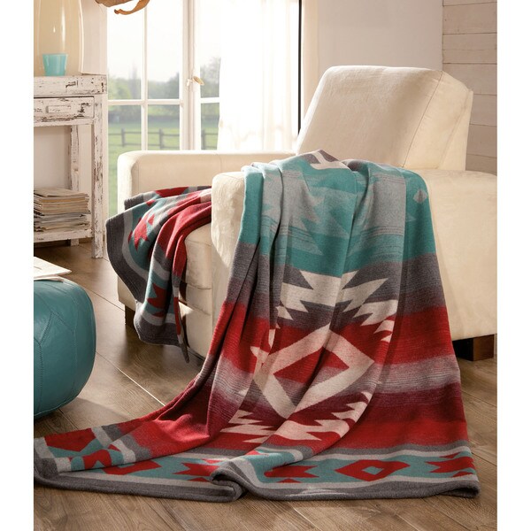 IBENA Carrizo Lightweight Cotton and Wool Oversized Throw