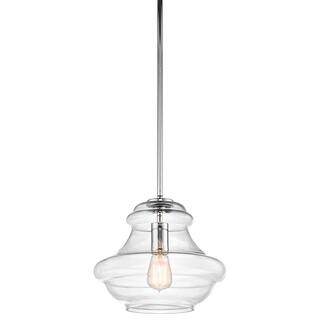 Kichler Lighting Everly Collection 1-light Chrome Pendant 12 inch Diameter