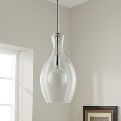 Kichler Lighting Everly Collection 1-light Chrome Pendant 8.75 inch Diameter