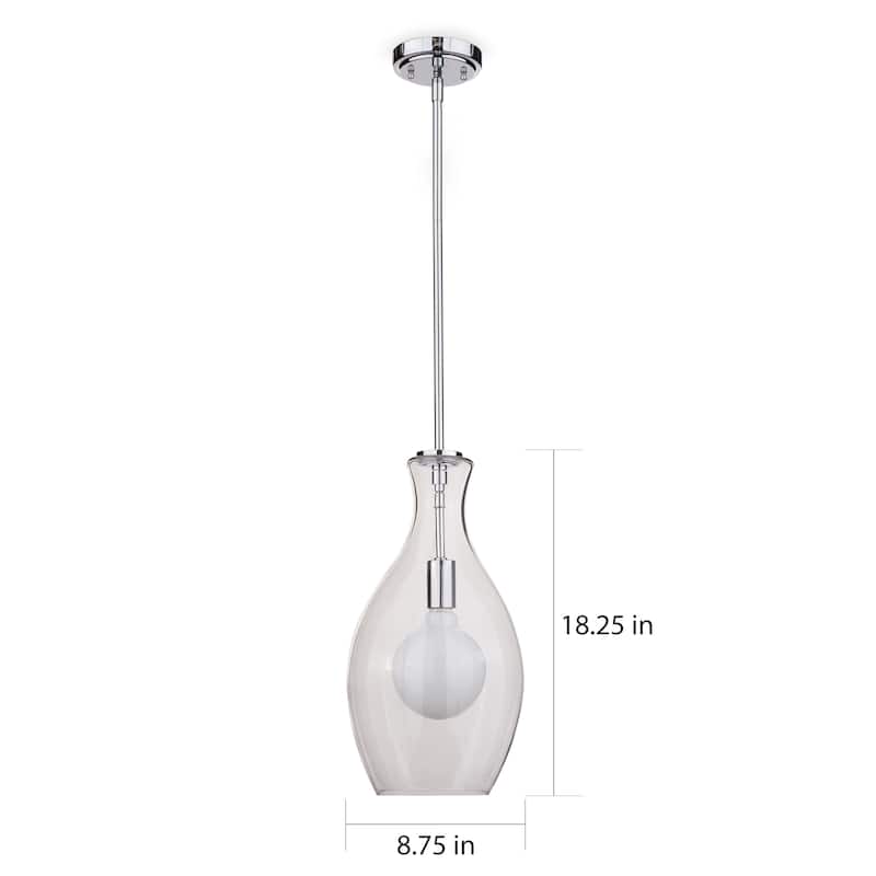 Kichler Lighting Everly Collection 1-light Chrome Pendant 8.75 inch Diameter