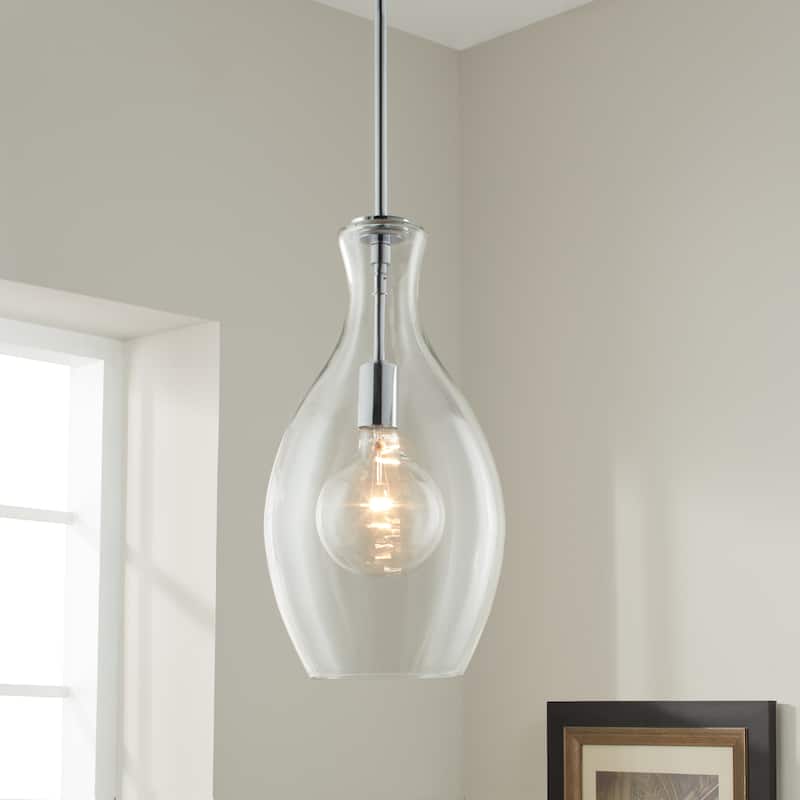 Kichler Lighting Everly Collection 1-light Chrome Pendant 8.75 inch Diameter
