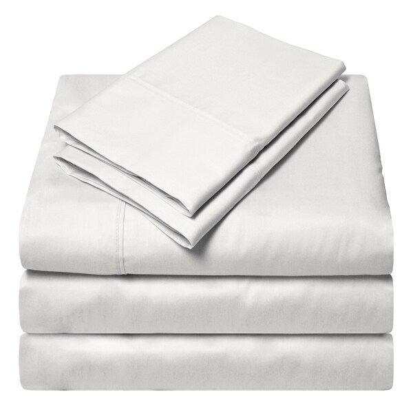 Shop Luxurious Egyptian Cotton 300 Thread Count Split King-size Sheet Set - Free Shipping Today ...