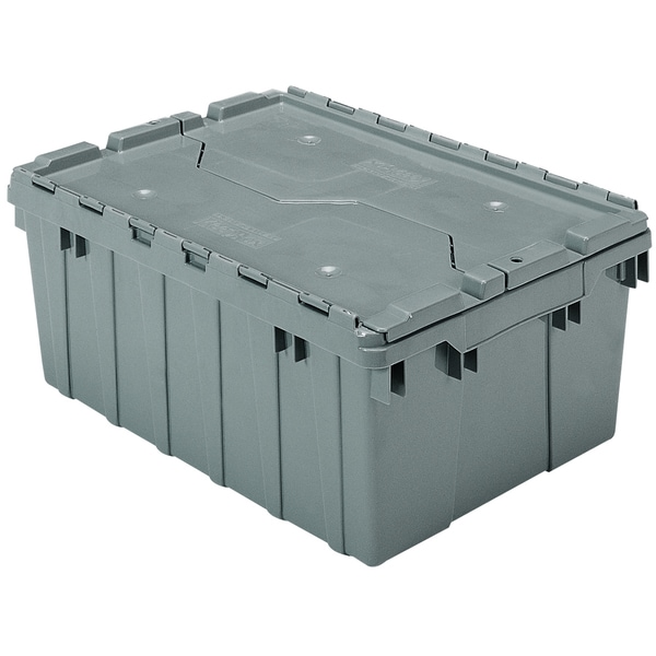 gray plastic storage bins