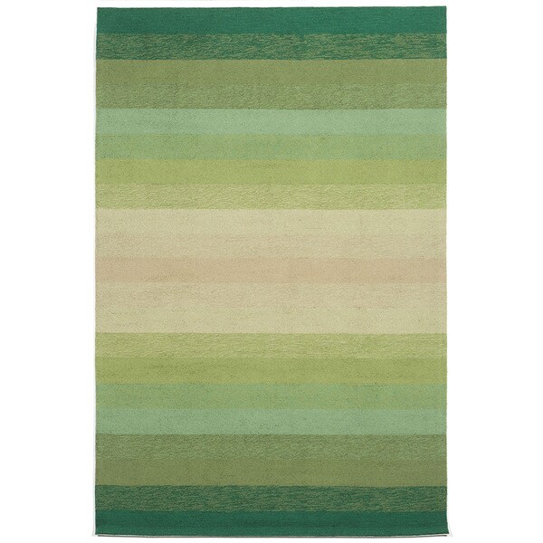 Handmade Green Tonal Outdoor Rug (8'3 x 11'6)