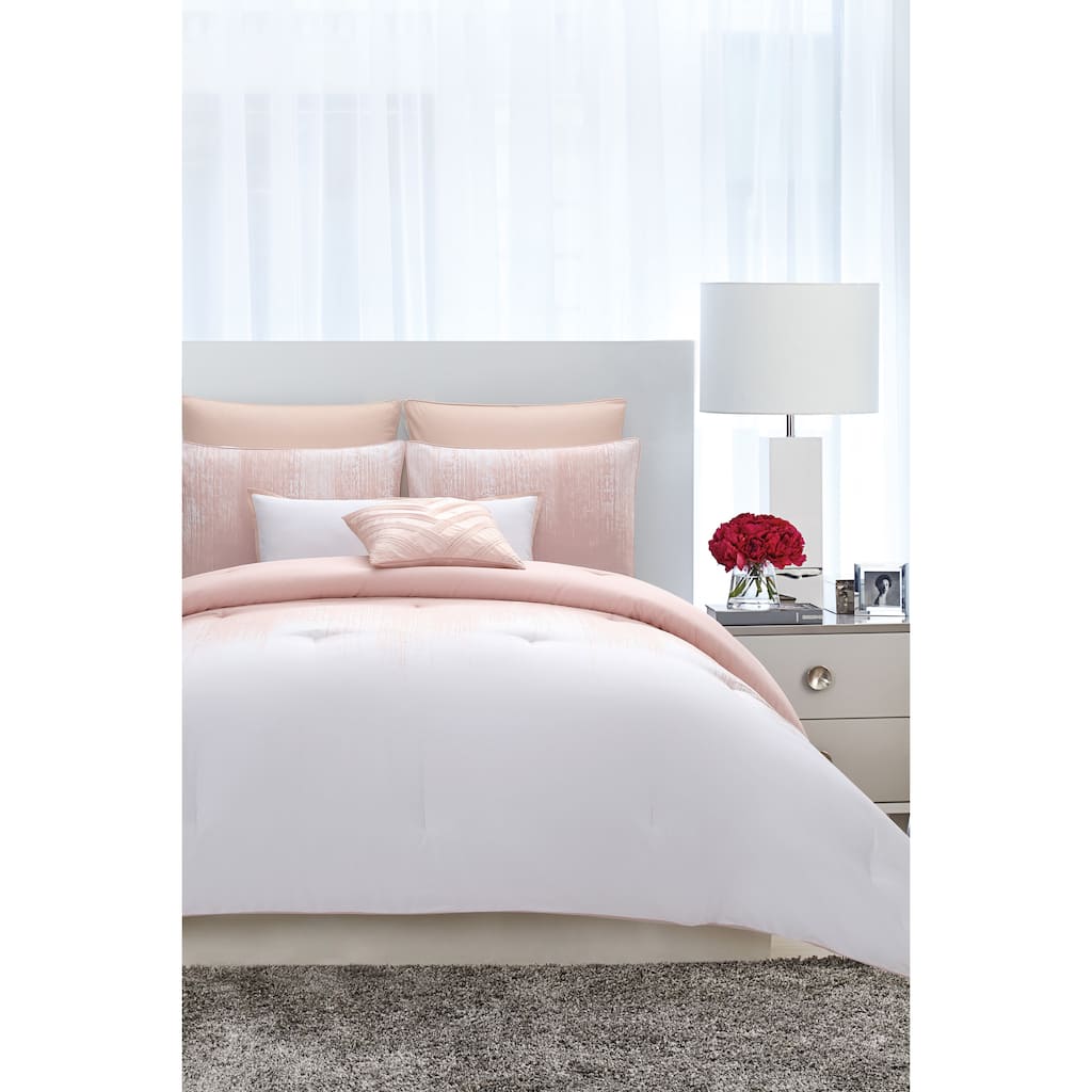 Vince Camuto Lyon Two-tone Brushstroke Comforter Set