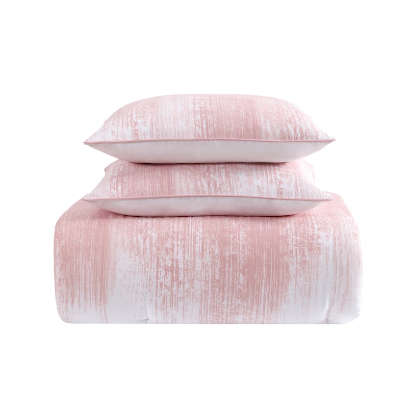 Vince Camuto Lyon Two-tone Brushstroke Comforter Set