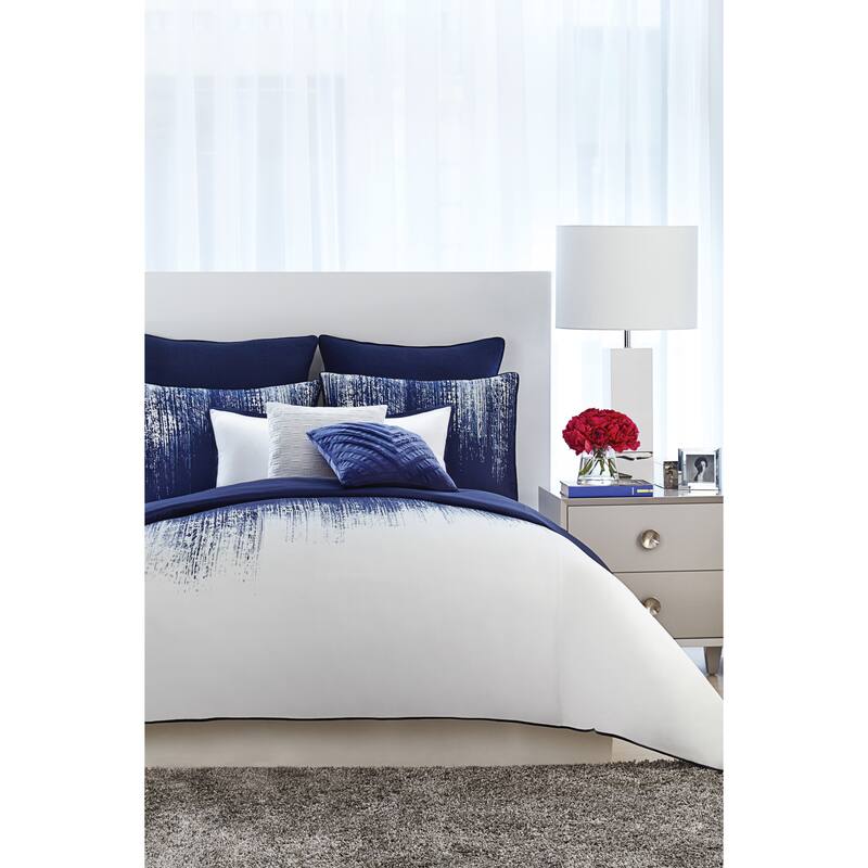 Vince Camuto Lyon Two-tone Brushstroke Comforter Set