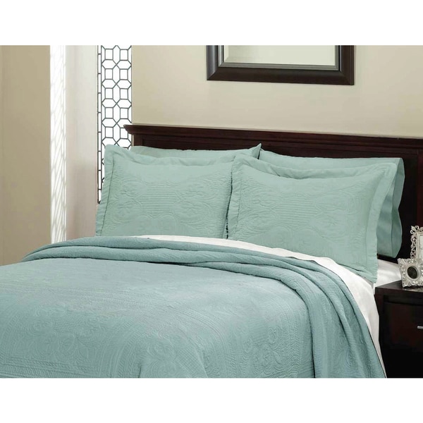 Vibrant Solid Cotton Quilted French Tile Standard Sham