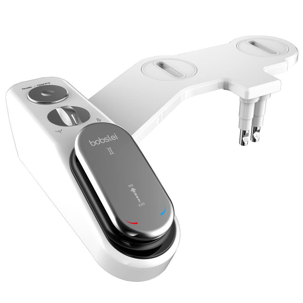 SmartBidet White and Chrome Non-electric Hot and Cold Water Attachable Bidet System
