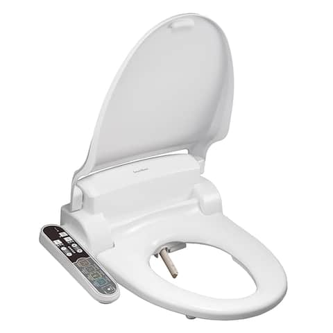 SmartBidet Electric Bidet Seat with Attached Control Panel for Round Toilets