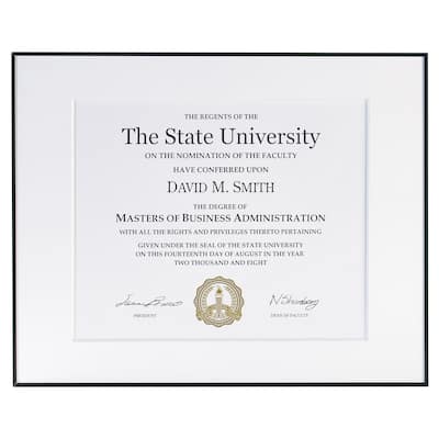 Artcare Black Aluminum 11-inch x 14-inch Photography Document Frame