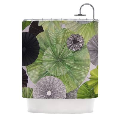 Kess InHouse Heidi Jennings 'Serenity' Green Grey' Shower Curtain (69x70)