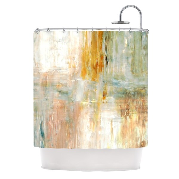 Kess InHouse CarolLynn Tice 'Coffee' Brown Paint' Shower Curtain (69x70)