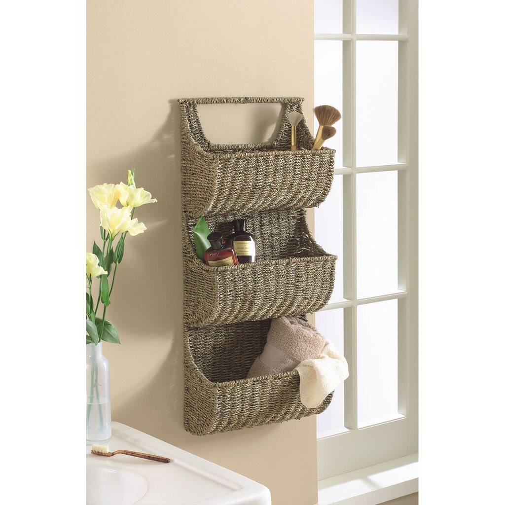 TAG Coffee Seagrass 3-part Wall Basket