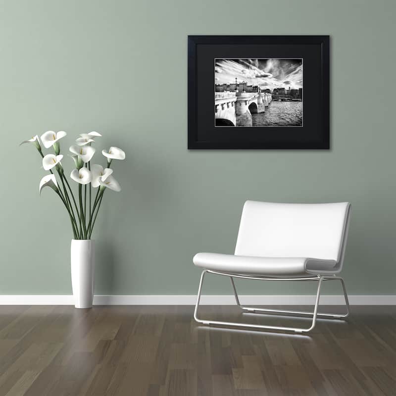 Philippe Hugonnard 'Paris Bridge' Matted Framed Art