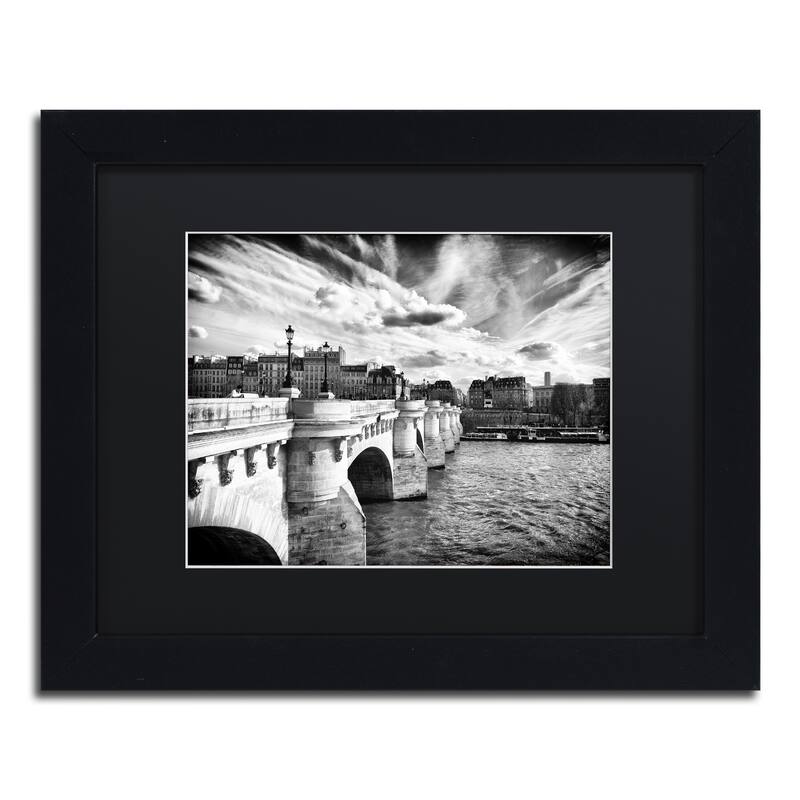 Philippe Hugonnard 'Paris Bridge' Matted Framed Art