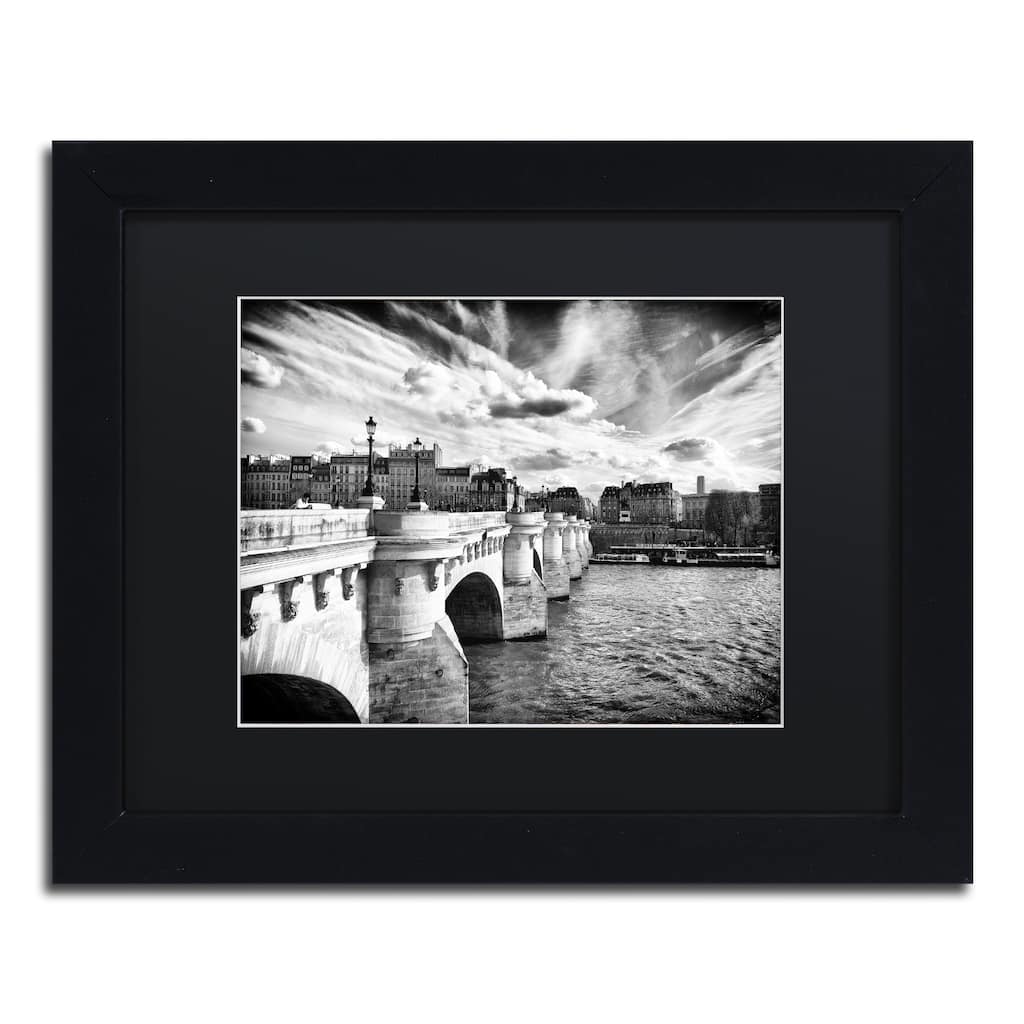 Philippe Hugonnard 'Paris Bridge' Matted Framed Art
