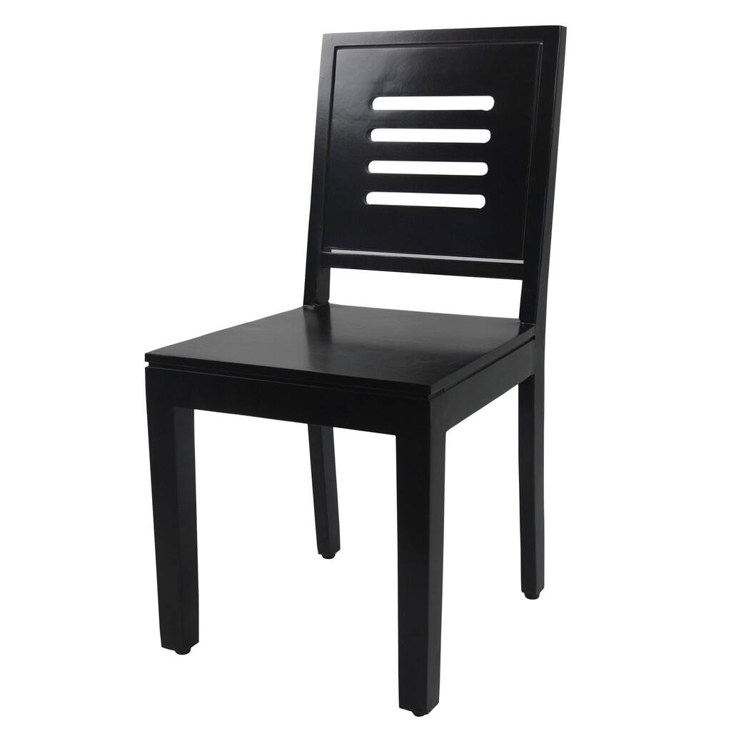 Mahogany Finish Solid Wood Chairs (Set of 2)