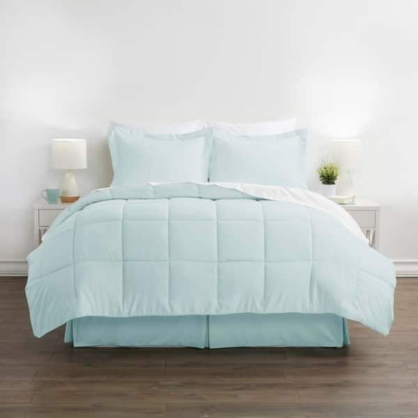 Simply Soft 8-piece Bed-in-a-Bag - Aqua - King