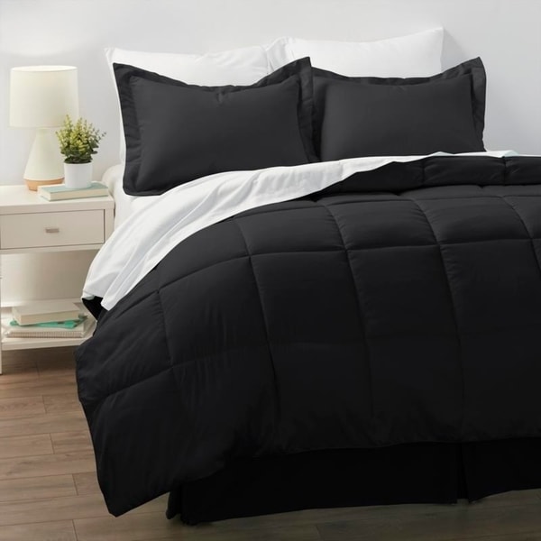 7 Piece Bed-In-A-Bag Down Alternative Comforter /& Sheet Set 8 Colors