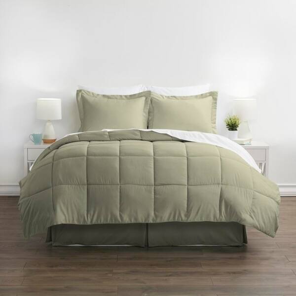 Simply Soft 8-piece Bed-in-a-Bag - Sage - California King