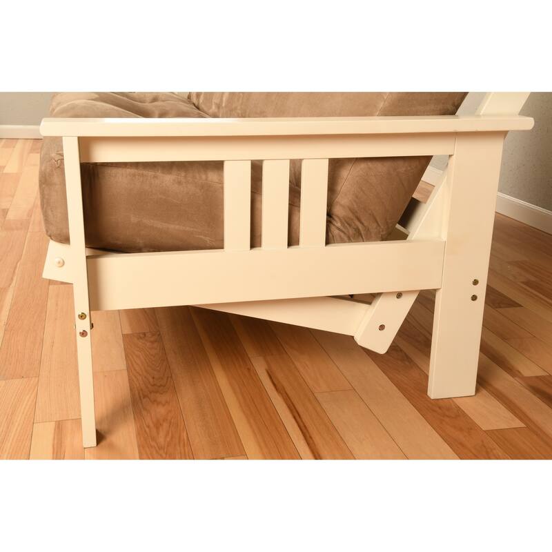 Somette Beli Mont Futon Set with Linen Mattress and Storage Drawers