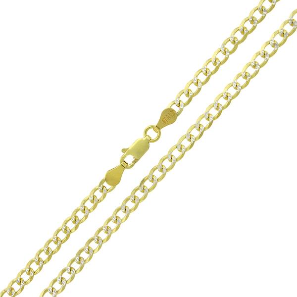 24" 3MM Solid 925 Sterling Silver Italian Gold Curb Cuban Chain Necklace 18"
