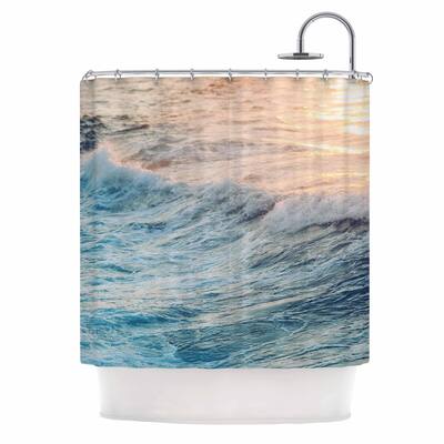 KESS InHouse Chelsea Victoria 'Sherbert Ocean' Shower Curtain (69x70) - 69 x 70