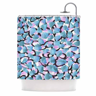 Kess InHouse Angelo Cerantola "Serenity" Blue PinkShower Curtain, 69" x 70"