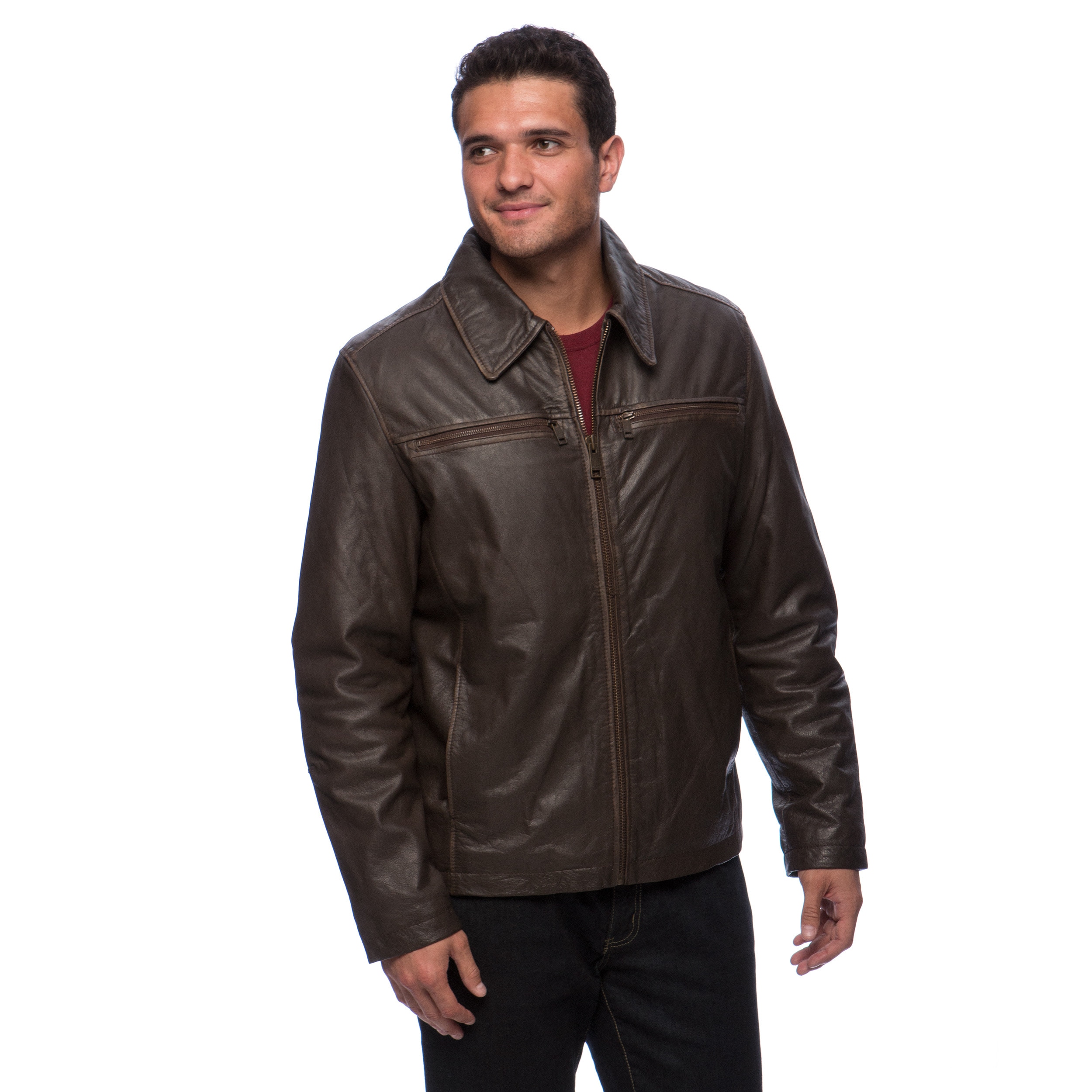 Marc new york mens leather outlet jacket